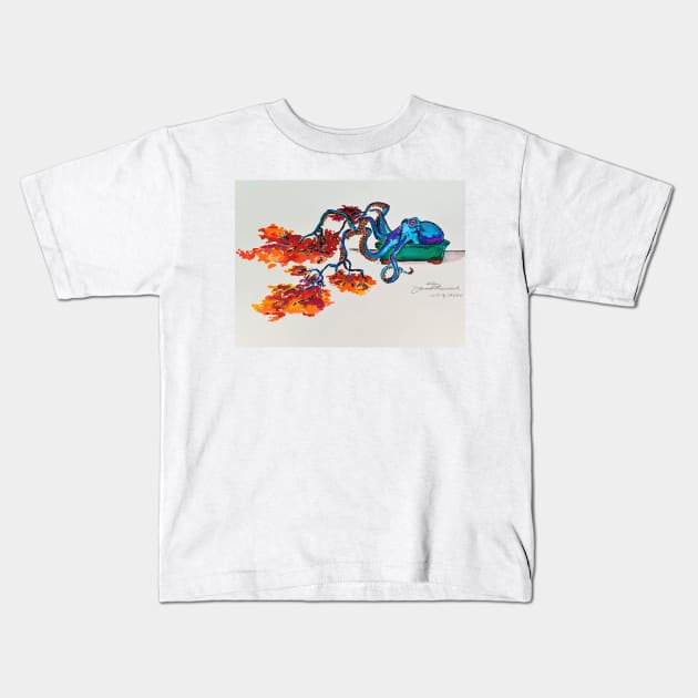 Bonsai Octopi 1 Kids T-Shirt by Octo30